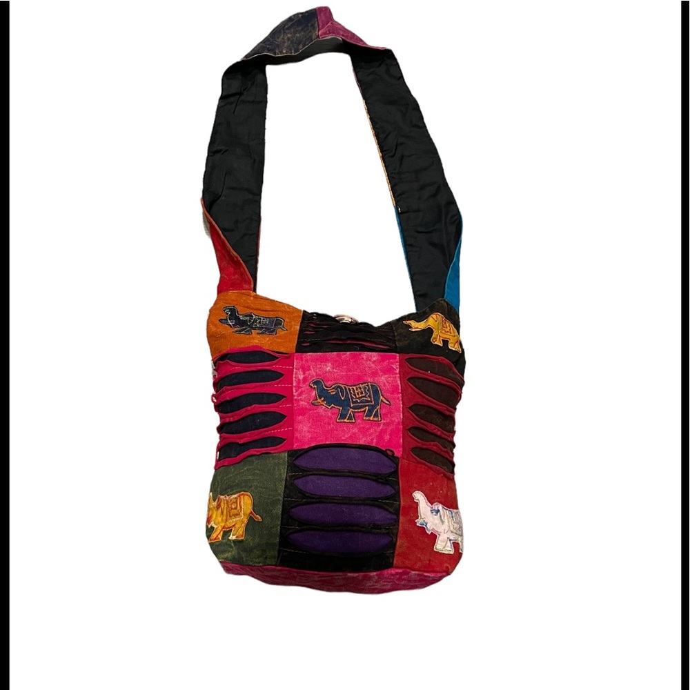 NWT. Handmade Bag by Sacred Threads. LG/GR/GR